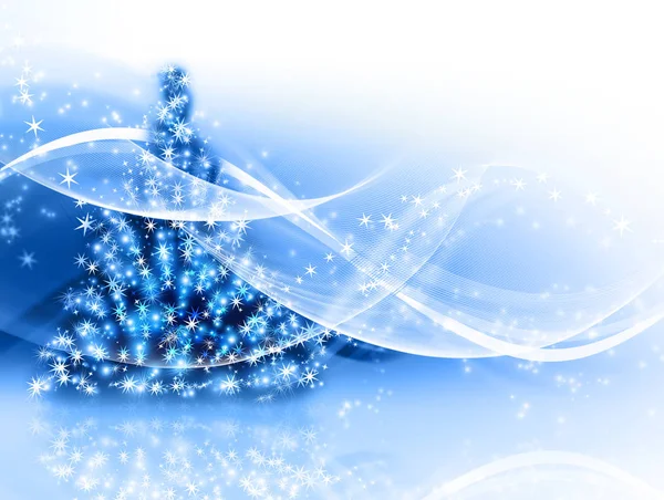 Christmas blue Tree — Stock Photo, Image