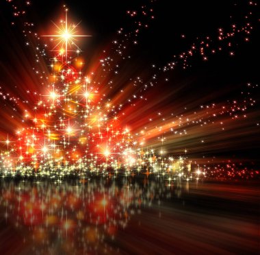 Christmas kırmızı ağaç arka plan