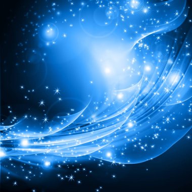 Arkaplanda kar taneleri ve yıldızlar iniyor