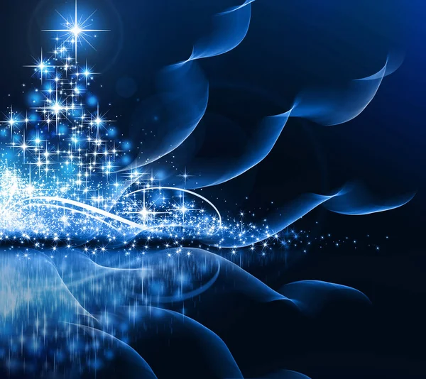 Christmas blue Tree — Stock Photo, Image