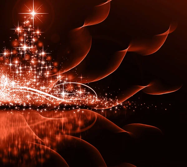 赤いクリスマス ツリーの背景色 — ストック写真