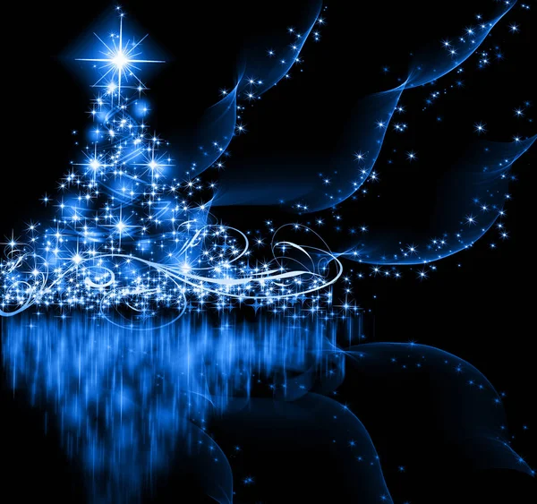 Albero di Natale blu — Foto Stock