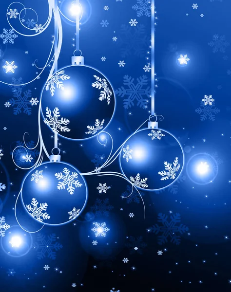크리스마스 배경 파란 공 — 스톡 사진