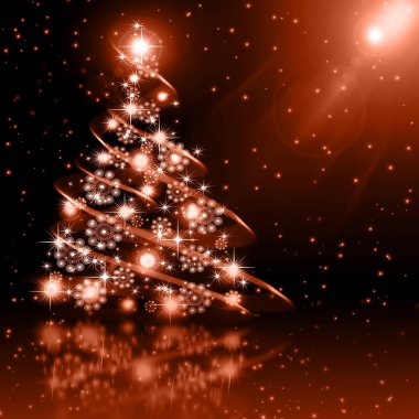 Christmas kırmızı ağaç arka plan