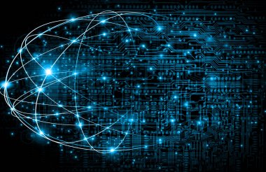En iyi Internet kavramı küresel iş. Teknolojik arka plan. Sembolleri Wi-Fi, Internet, televizyon, telefon ve uydu iletişim ışınları