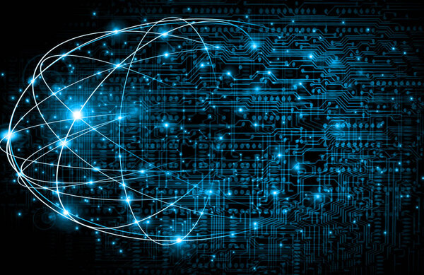 Best Internet Concept of global business.Technological background. Rays symbols Wi-Fi, of the Internet, television, mobile and satellite communications