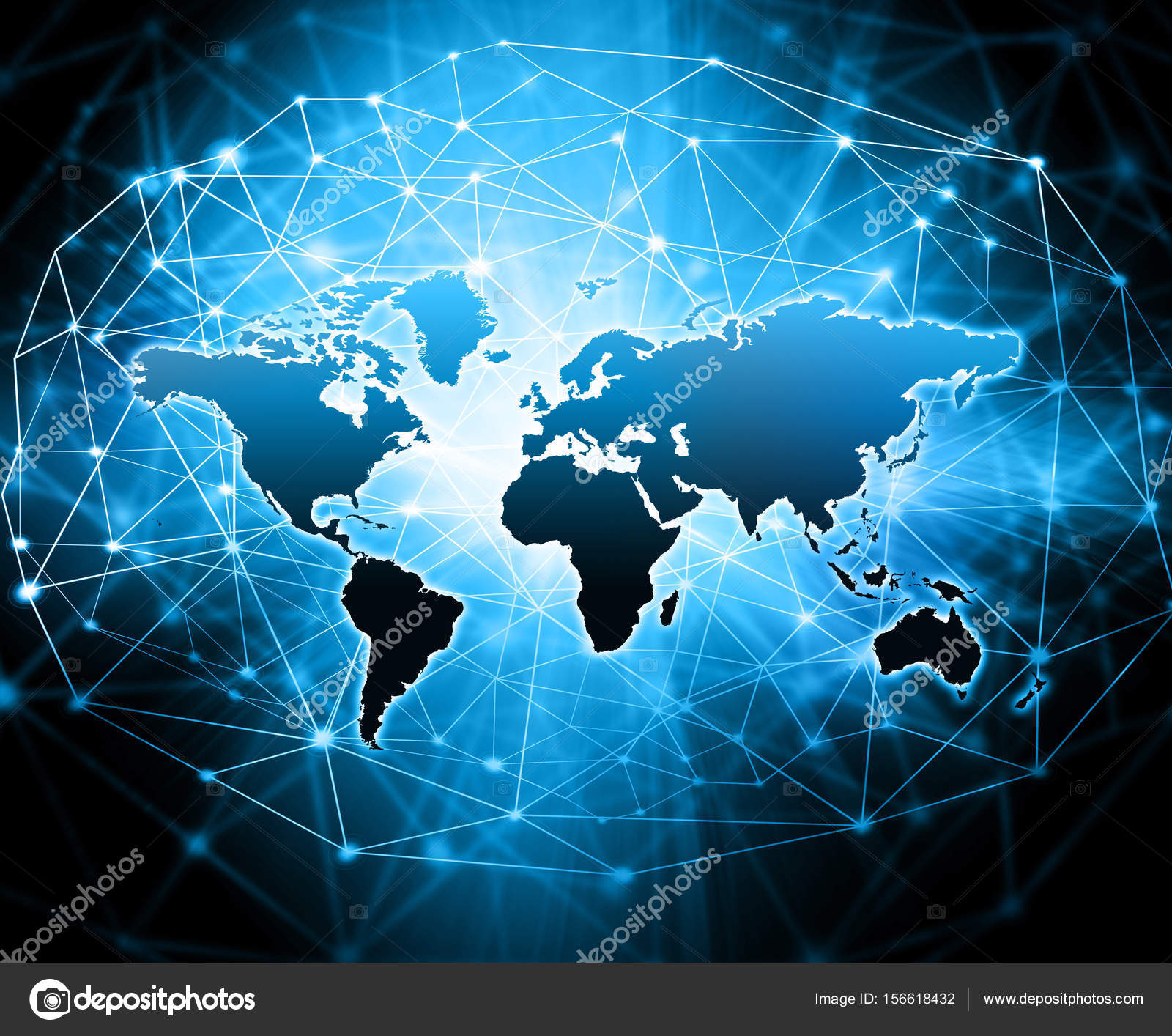 Carte Du Monde Sur Un Fond Technologique Symboles De Lignes