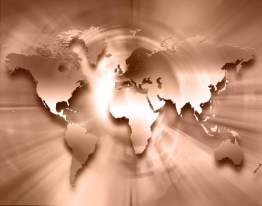 Global iş dünyasının en iyi internet kavramı. Küre, teknolojik arka planda parlayan çizgiler. Wi-Fi, ışınlar, semboller İnternet, 3 boyutlu illüstrasyon