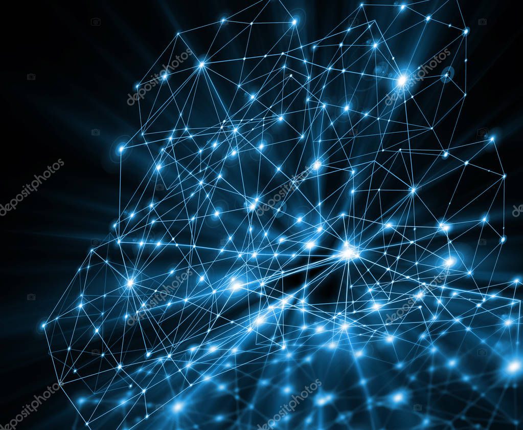 Abstract background with connected lines and dots for your design