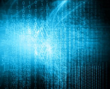 Dünya Haritası üzerinde teknolojik bir arka plan, parlak çizgiler semboller Internet, radyo, televizyon, telefon ve uydu iletişim.