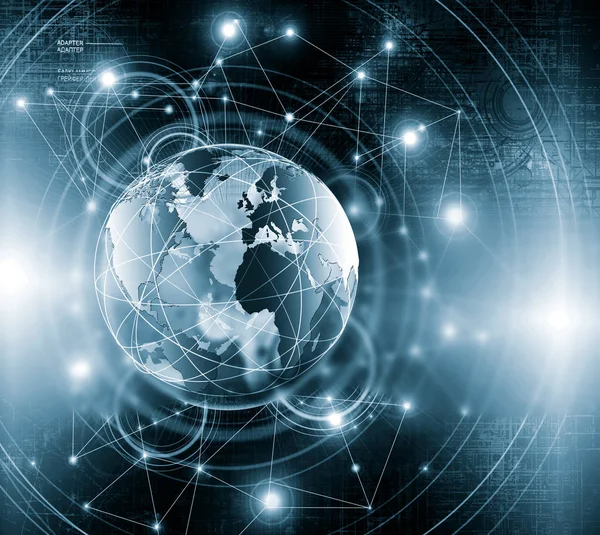 Global işletmelerin en iyi internet kavramı. Teknolojik geçmiş, internet, televizyon, mobil ve uydu iletişimi sembolleri.