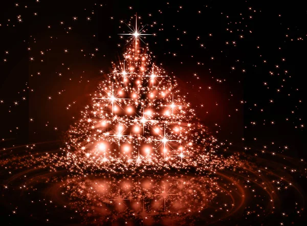 Červené vánoční strom pozadí — Stock fotografie