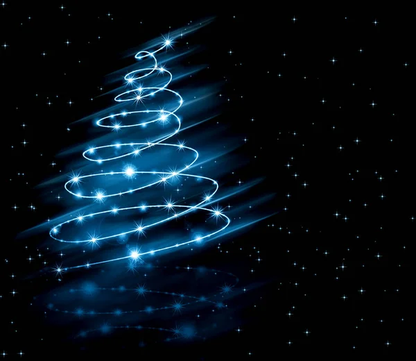 Sininen joulukuusi — kuvapankkivalokuva