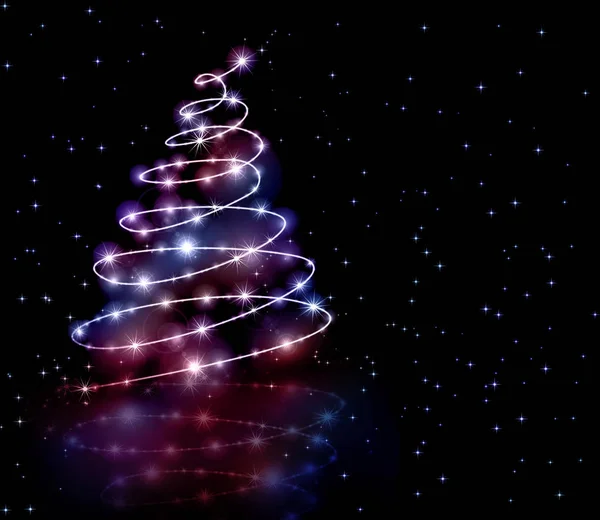 보라색 크리스마스 트리 배경 — 스톡 사진