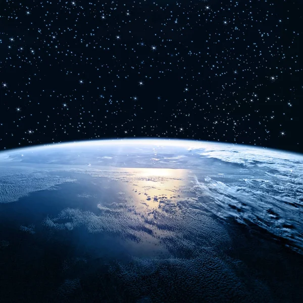 Tierra desde el espacio. Mejor Concepto de Internet de negocios globales de series de conceptos. Elementos de esta imagen proporcionados por la NASA. Ilustración 3D —  Fotos de Stock
