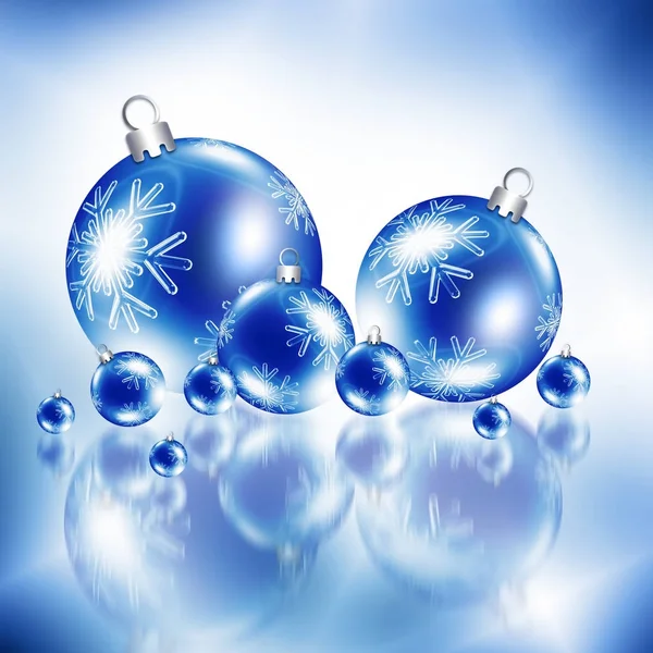 Christmas background blue balls — Stock Photo, Image