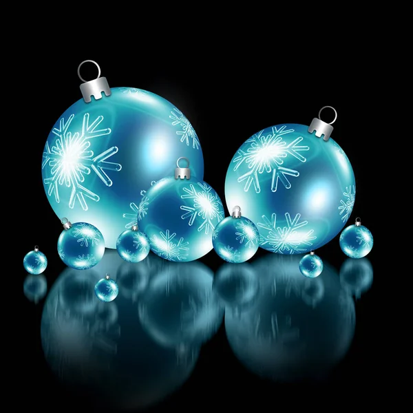 Christmas background blue balls — Stock Photo, Image