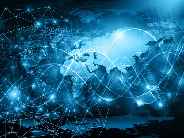 Best Internet Concept of global business Τεχνολογικό υπόβαθρο, σύμβολα Wi-Fi, του Διαδικτύου, της τηλεόρασης, των κινητών και δορυφορικών επικοινωνιών — Φωτογραφία Αρχείου