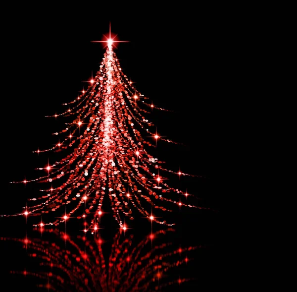 Natal vermelho árvore fundo — Fotografia de Stock
