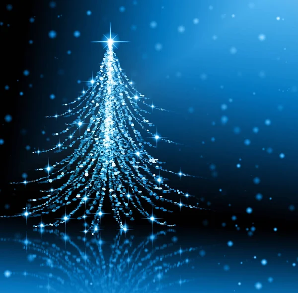 Kerstboom blauw — Stockfoto