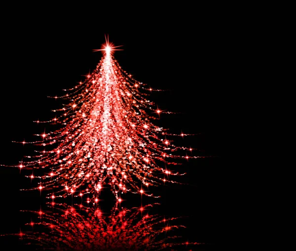 Navidad árbol rojo fondo — Foto de Stock