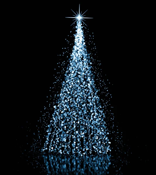 Arbre bleu Noël — Photo