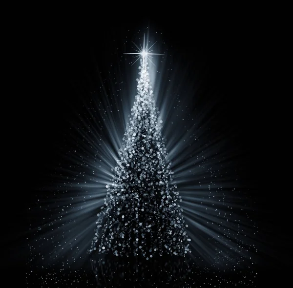 Albero di Natale argento — Foto Stock