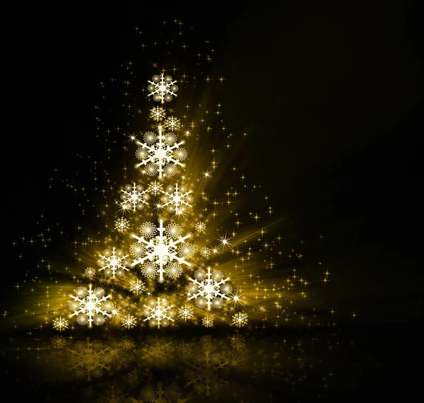 Weihnachten Goldbaum Hintergrund — Stockfoto