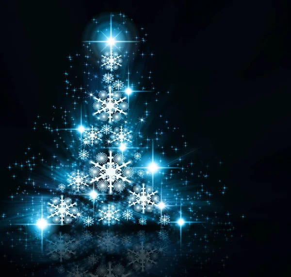 Christmas blue Tree — Stock Photo, Image