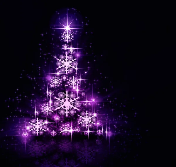 Boże Narodzenie fioletowy tle drzewa — Zdjęcie stockowe