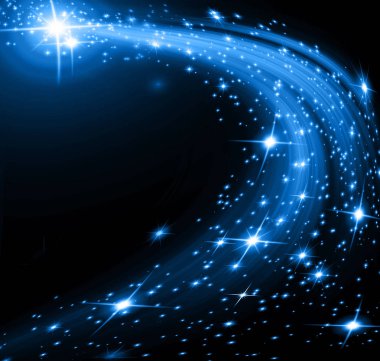 Arkaplanda kar taneleri ve yıldızlar iniyor