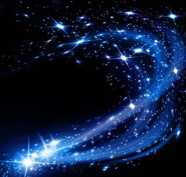 Arkaplanda kar taneleri ve yıldızlar iniyor