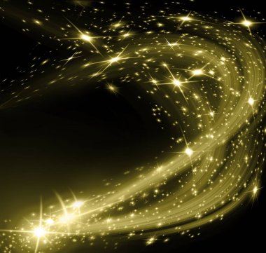 Arkaplanda kar taneleri ve yıldızlar iniyor