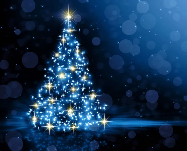 Albero di Natale blu — Foto Stock