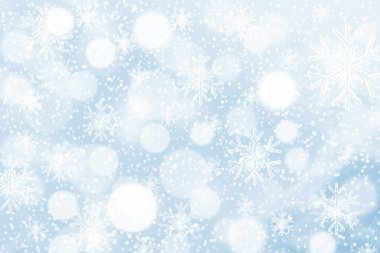 Arkaplanda kar taneleri ve yıldızlar iniyor