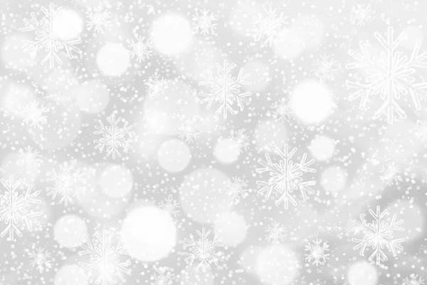 Snowflakes and stars descending on background — Stock Photo, Image