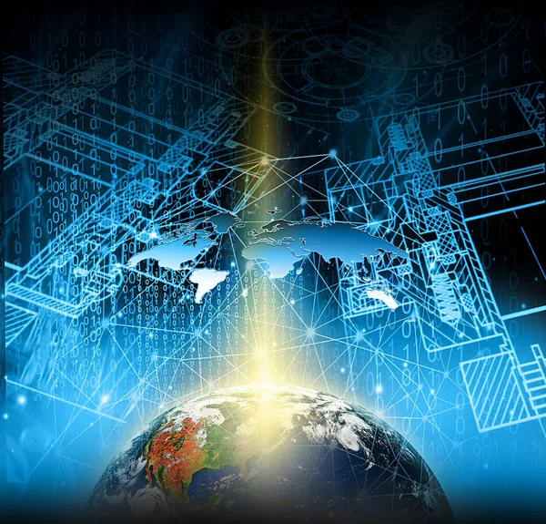 Earth from Space. Best Internet Concept of global business from concepts series. Elements of this image furnished by NASA. 3D illustration — Stock Photo, Image