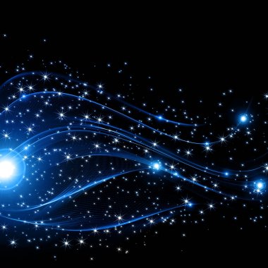 Arkaplanda kar taneleri ve yıldızlar iniyor