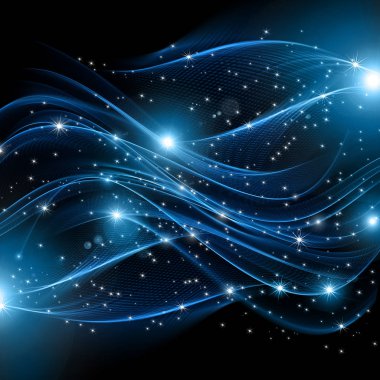 Arkaplanda kar taneleri ve yıldızlar iniyor