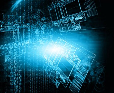 En iyi Internet kavramı küresel iş. Teknolojik arka plan. Sembolleri Wi-Fi, Internet, televizyon, telefon ve uydu iletişim ışınları