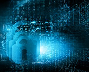En iyi Internet kavramı küresel iş. Teknolojik arka plan. Soyut güvenlik dijital teknoloji arka plan