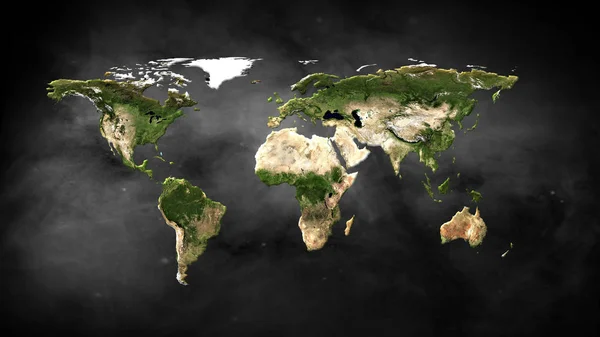 Ilustración física del mapa mundial. Elementos de esta imagen proporcionados por la NASA — Foto de Stock