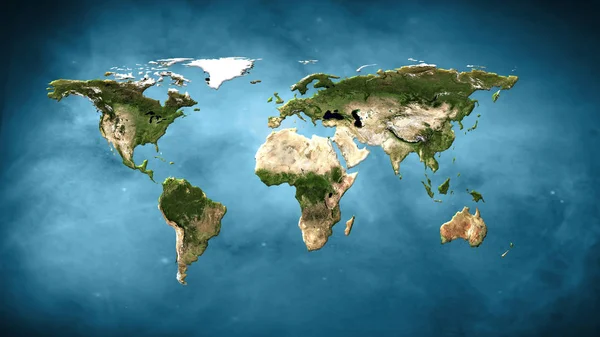 Physical world map illustration. Elements of this image furnished by NASA — Stock Photo, Image