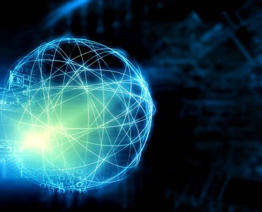 Global işletmelerin en iyi internet kavramı. Teknolojik geçmiş, internet, televizyon, mobil ve uydu iletişimi sembolleri.