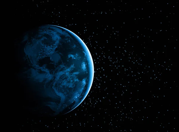 Земля из космоса. Лучший интернет-проект глобального бизнеса из серии концептов. Элементы этого изображения предоставлены НАСА. 3D иллюстрация — стоковое фото