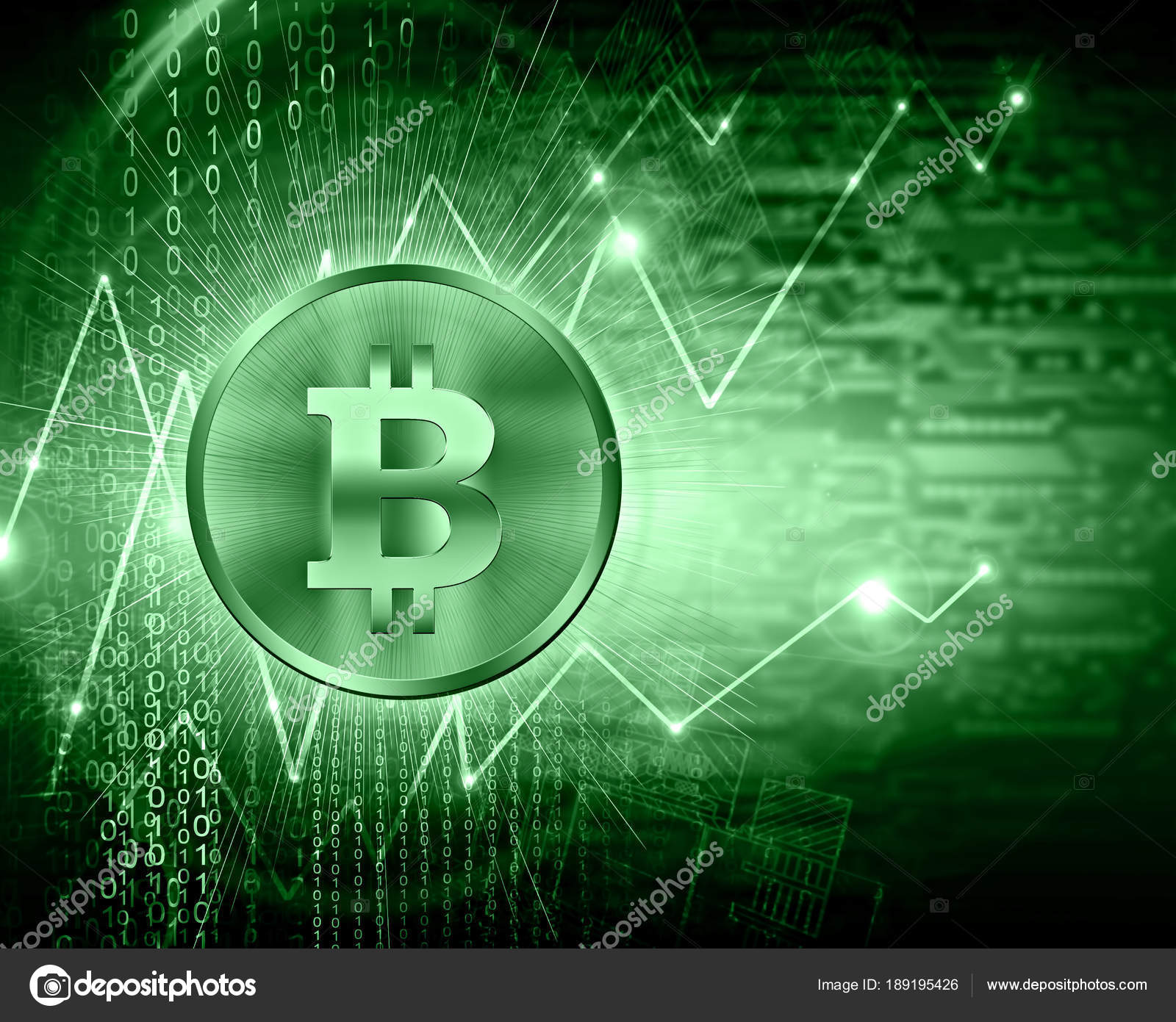 数字货币比特币, 未来数字货币, 全球商业的互联网概念。技术背景—— 库存社论照片© stori #189195426