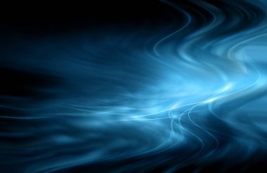 Mavi arka plan, satır güzel bükme kıvırma soyut