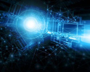Global işletmelerin en iyi internet kavramı. Teknolojik geçmiş, internet, televizyon, mobil ve uydu iletişimi sembolleri.