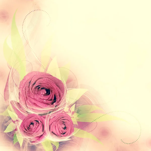 Fondo floral romántico tierno —  Fotos de Stock