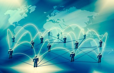 Teknolojik arka plan, küresel iş kavramı Internet. Internet bağlantısı, bilim ve teknoloji grafik tasarım soyut